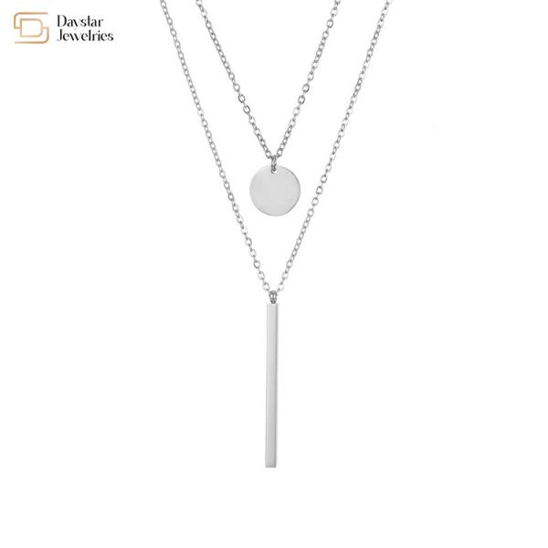 Ожерелье чокера двойного слоя СС, ожерелье цепи ключицы монетки адвокатского сословия привесное