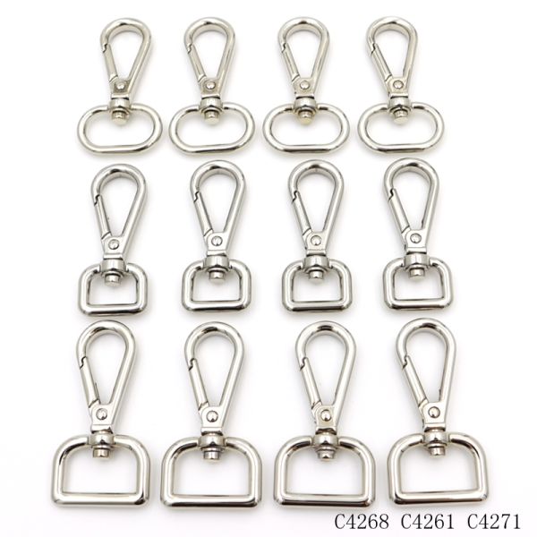 20mm Swivel Snap Hook Shiny Swivel Eye Hooks Silver For Handbag Straps
