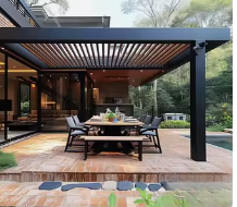 Роскошная галерея из алюминия с крышей, водонепроницаемый дизайн, идеально подходит для современной галереи.