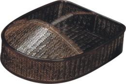Cesta de lavanderia de pouco peso do hotel do Rattan do PE para o armazenamento dos deslizadores da sapata