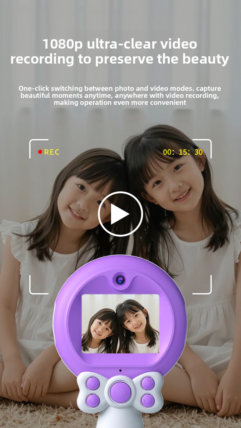 New Cross-Border Magic Wand Children's Camera HD Dual-Camera Video-Capable Cute Cartoon Digital Camera Wholesale