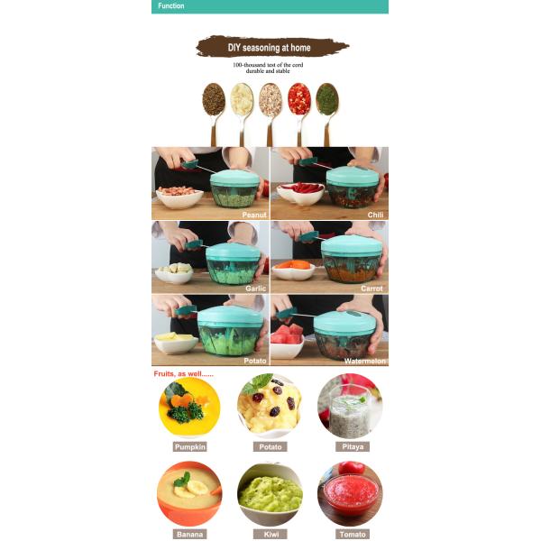 Кухонный комбайн строки тяги тяпки овоща кухни ржавчины устойчивый с 4 заменимыми лезвиями