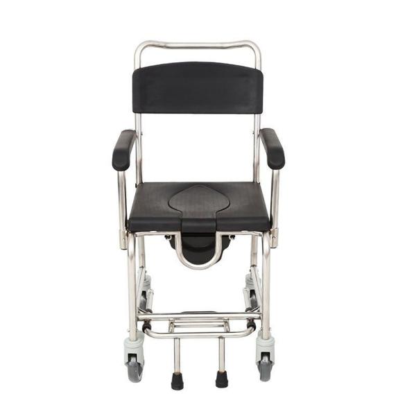 Toilet Chair with Wheeled Potty Steel Lightweight Commode Chair
