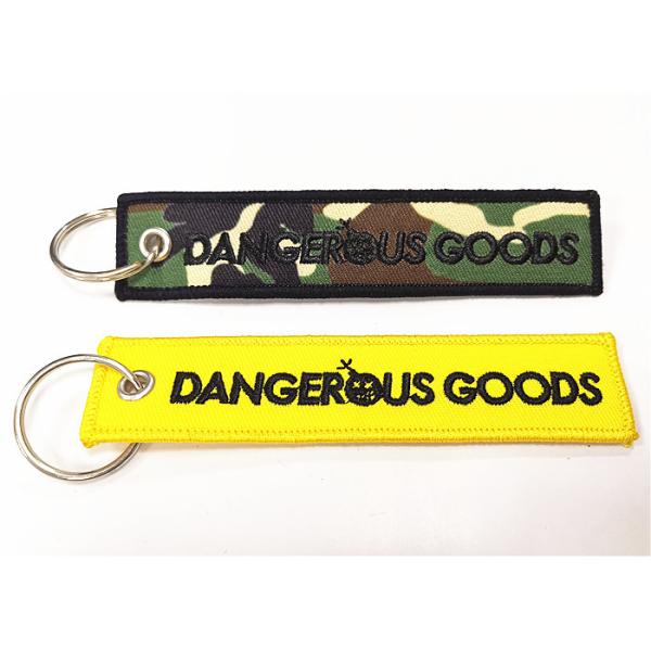 Почерните вышитую ткань Кейчайн/бирку Твилл пилотную ключевую для подарка продви