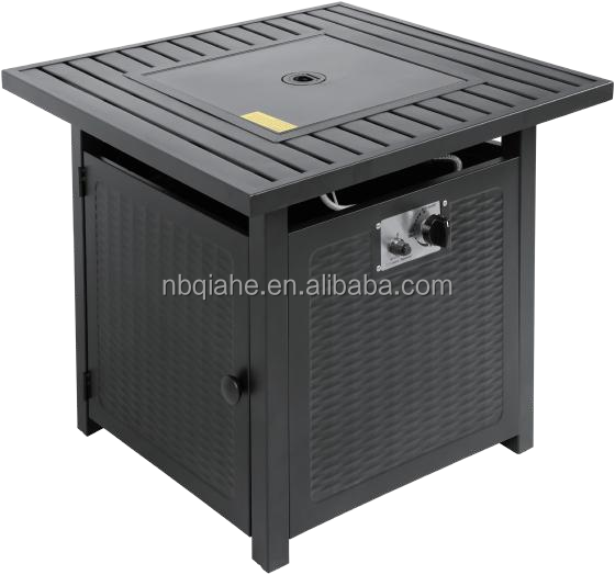 Outdoor Garden Corten Steel BBQ Grill with Rectangle Spherical Smokeless Gas Fire Pit