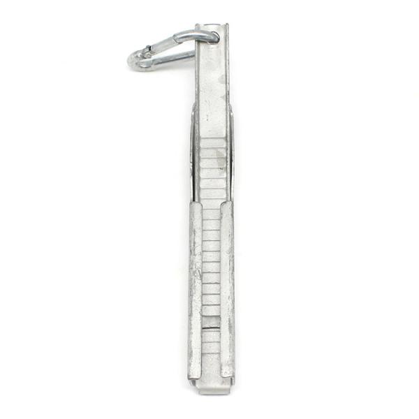 Stainless Steel Drop Fiber Optic Tension Cable Clamp 165*15*30mm for Telephone Ftth