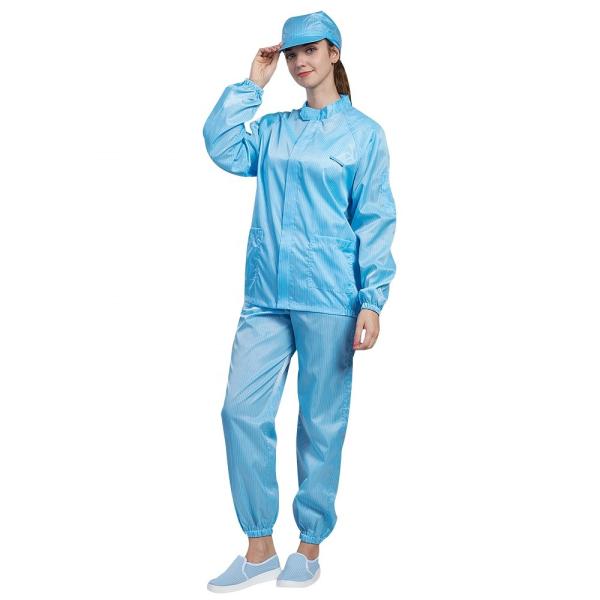 Fogo Dustproof das mulheres da anti roupa estática do OEM ESD do quarto desinfetado - resistente