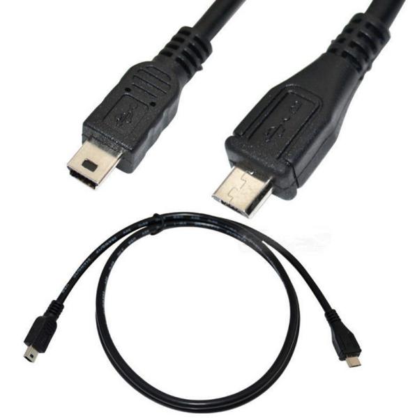 USB 2.0 Mini B 5 Pin male plug to Micro 5pin male Adapter cable