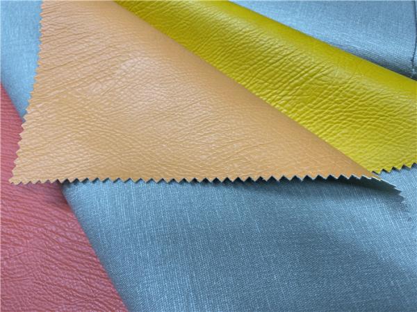Deep Texture Embossed Pu Leather Normal Tearing Strength 330gsm Gram Weight