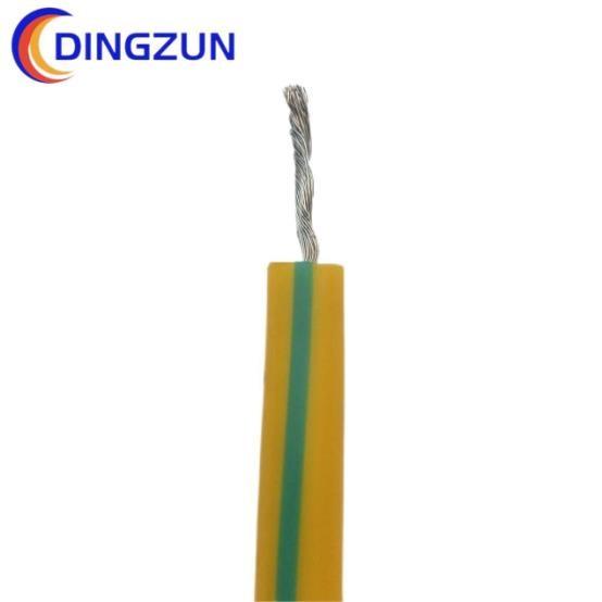 AQUEÇA o cabo de alta temperatura encalhado 180 4mm2 do silicone da terra à terra amarelo/verde
