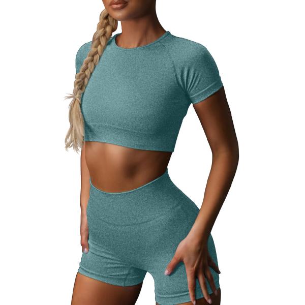 Hot Sale Sports Yoga Clothing Gym Fitness Wear High Waisted Workout Shorts Custom Yoga Set