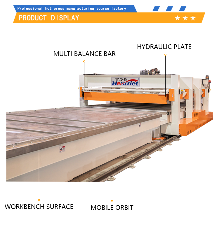 Full Automatic 100T Gantry Moving Hot Press for Laminate Decorative Wall Panels