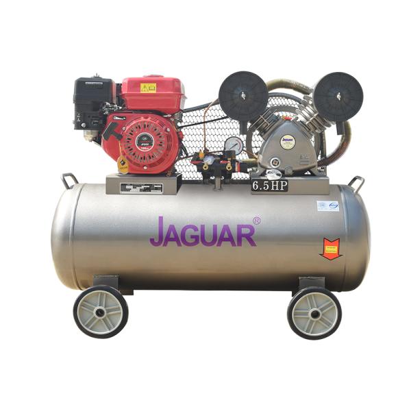 Lubricated 6.5HP JAGUAR Gasoline Drive 116 PSI 12.7 CFM Portable Piston Air Compressor