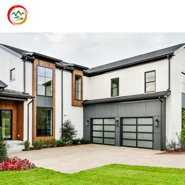 Factory Hot Sale Customized Modern Steel Garage Door Automatic Aluminum Folding Tempered Sectional Frosted Glass Home Use