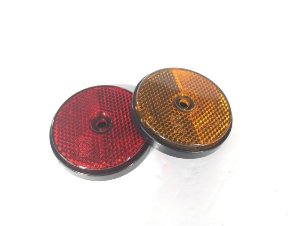 Round Rear Trailer Reflectors Amber Side Safety Trailer Light Reflectors