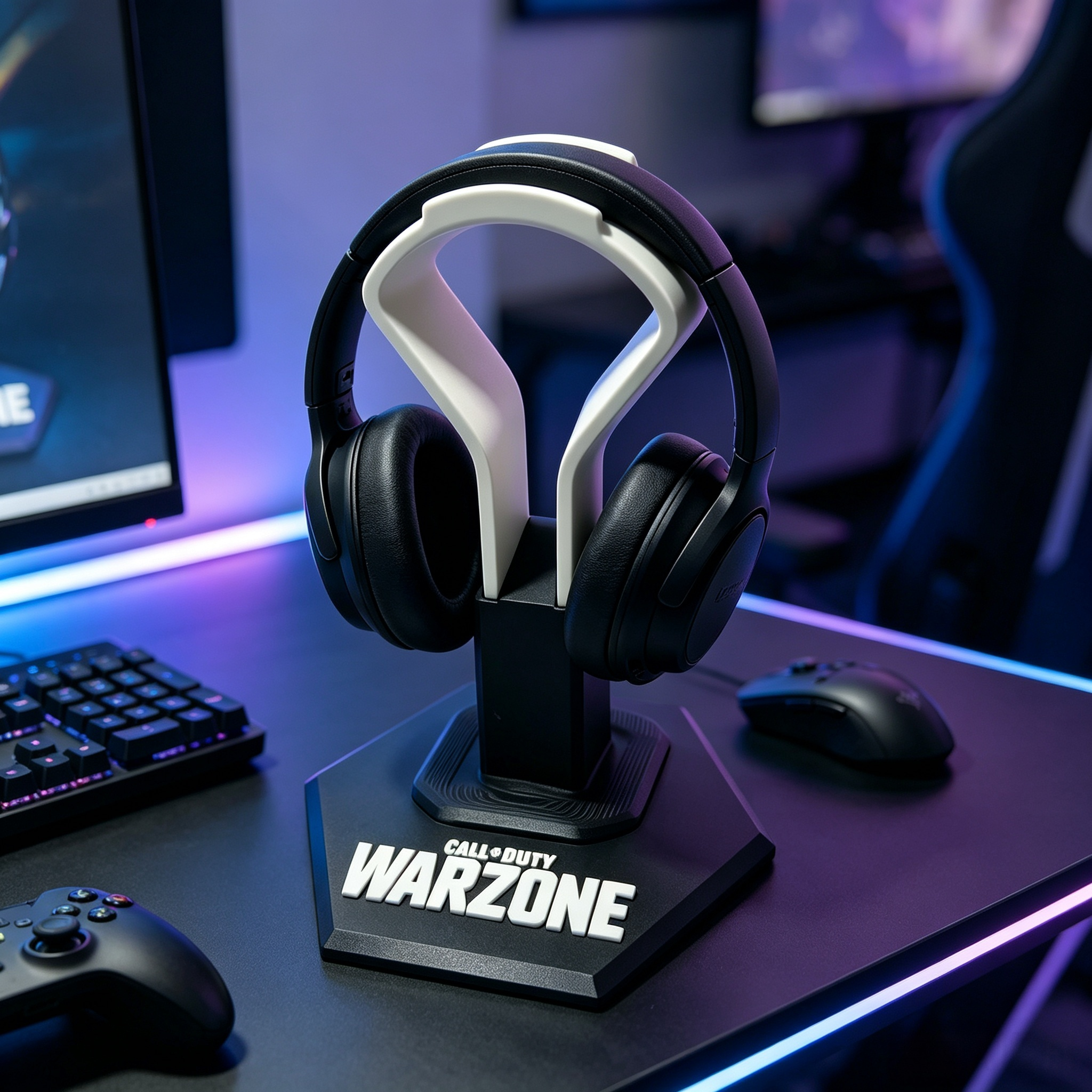 Warzone Logo Digital 3D Printing Stable Custom Color 3d Print Headset Holder