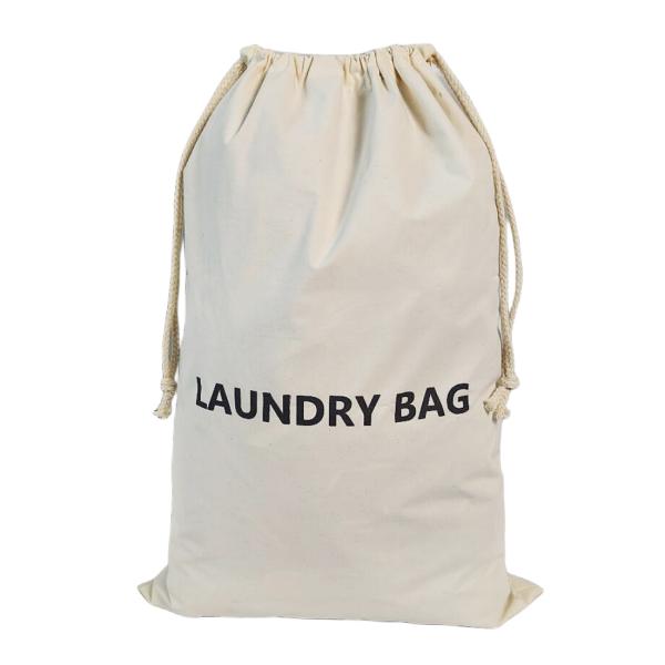 Design Jumbo Drawstring Backpack for Heavy Duty Laundry Needs Made of Cotton and Linen