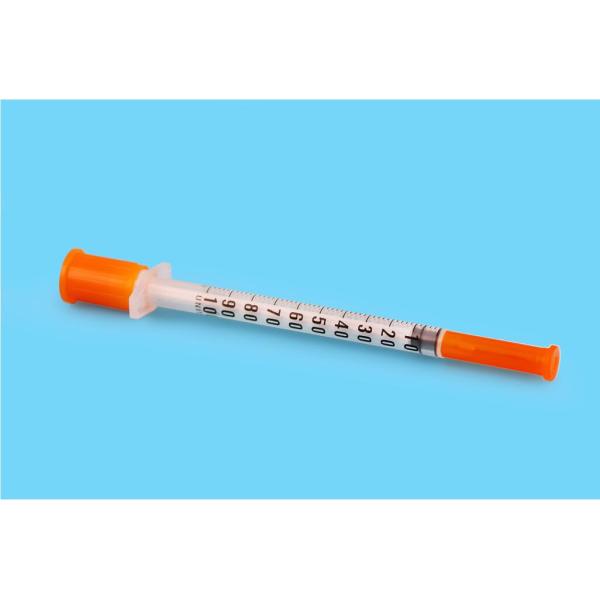 Plastic Sterile Medical Disposable Insulin Syringe With Needle 0.3ml