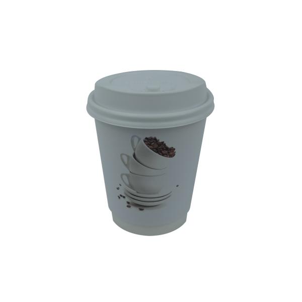 Skid Resistant Insulated Disposable Coffee Cups , Wood Pulp Custom Printed Paper Cups