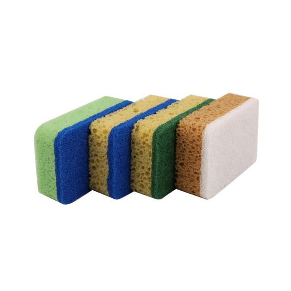 Sponge de cuisine personnalisée en polyester en PU 11x7x3cm
