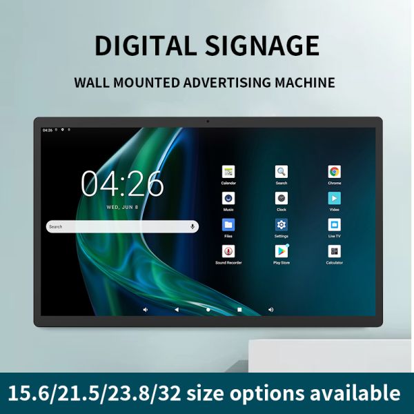 21.5inch NFC reader wall mounted android all in one tablet pc 4GB 32GB WIFI Rj45 network