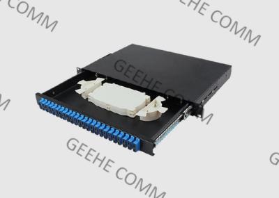 19 Inch 1U Rack Mount Patch Panel 24 Port MM Simplex SC / PC Adapter