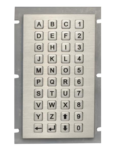 40 Keys Water Resistant Gate Keypad IP67 Stainless Steel with USB