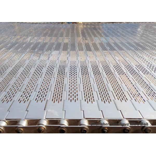 Звеньевой шарнирный ремень транспортера нержавеющей стали накладки звена шарнирной цепи, ровная поверхностная конвейерная лента еды