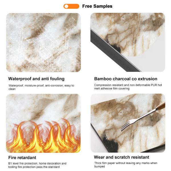 Современная высокоблестящая мраморная плита панель роскошный стенный декор Бамбуковая кристаллическая доска