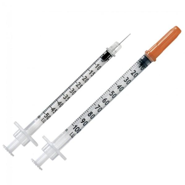 Disposable Sterile Insulin Syringe - 1ml/0.5ml/0.3ml Fixed Needle, High-Transparency PVC Material, CE & ISO Certified