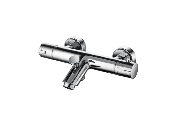 Contemporary bathroom Thermostatic Bath Mixer Chrome Brass 270 mm Length T8086