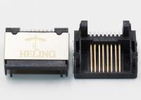 SMT terminal de contact de placage à l'or de R/A connecteur RJ45 50 U protégé gauche simple »