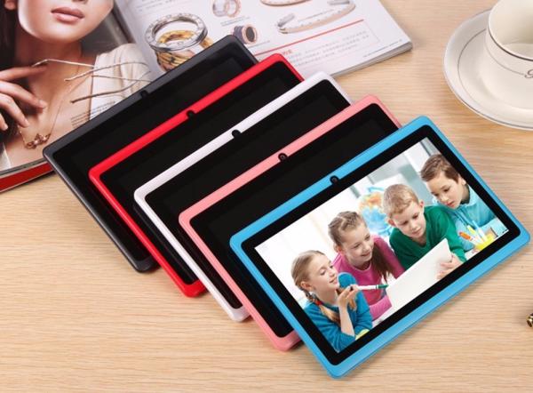 China Factory 5 Colors 8GB Q88 7 inch Tablet PC Allwinner A33 Quad-Core 512MB/8GB 1024x600 Dual Camera WIFI 2500mAh WIFI