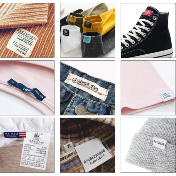 Поднятый экран холста 3cm логотипа печатая ярлыки одежды