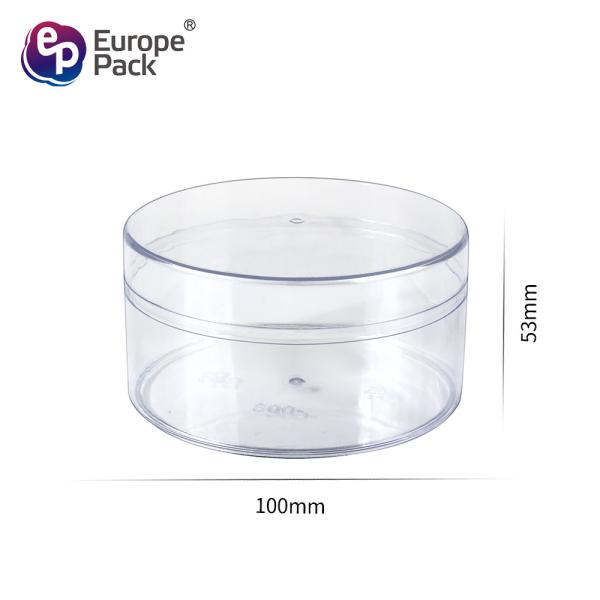 Food Containers with Lids Round Plastic Food Grade Disposable Cake Packing Food PS Can Print Customized Logo on The Cup