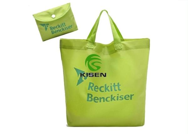 Polyester Foldable Reusable Shopping Bags , Durable Over The Shoulder Travel Bag