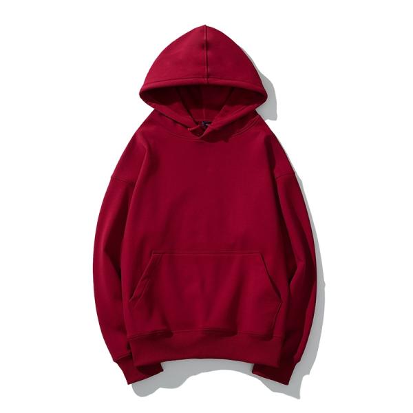 Красный цвет Бордо Hoodie пуловера Pilling длинного рукава спорт анти- атлетический