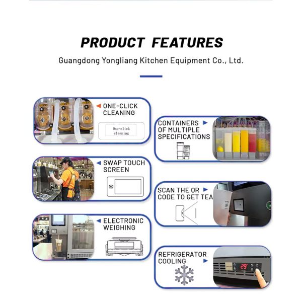 Fully Automatic Electric Bubble Tea Machine Maker Smart Beverage Machine 110V-220V Boba Tea Machine for Milk Tea Shop