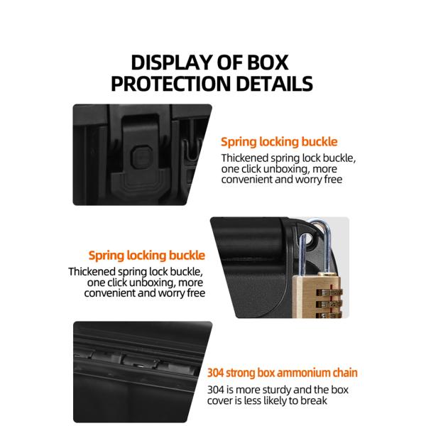 Utilización multipropósito IP67 impermeable caja de herramientas de plástico duro OEM caja de instrumentos médicos para el rescate de emergencia