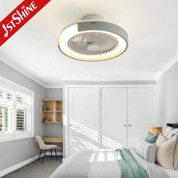 20 Ventilador de teto LED redondo com 360 graus de alto fluxo de ar e opções de temperatura de cor