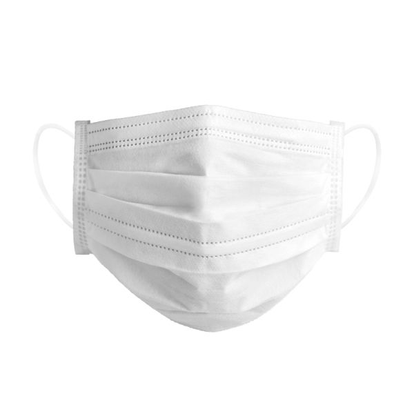 Hubei Haixin Non Woven Double Nasal Stripe Masks 3Ply White Face Mask Customized Logo Surgical Disposable Facemask Wholesale