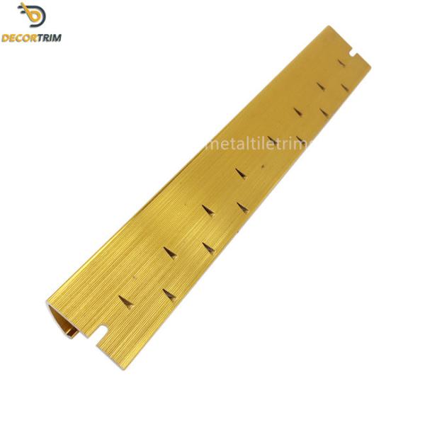 Curved Carpet Transition Strip Trim 9mm Height High Gloss Gold Color OEM