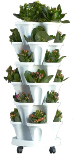 Stackable Planter, Vertical Garden Planter, Strawberry Planter, Indoor/Outdoor, 5 Tier Garden Tower, Herb Plant