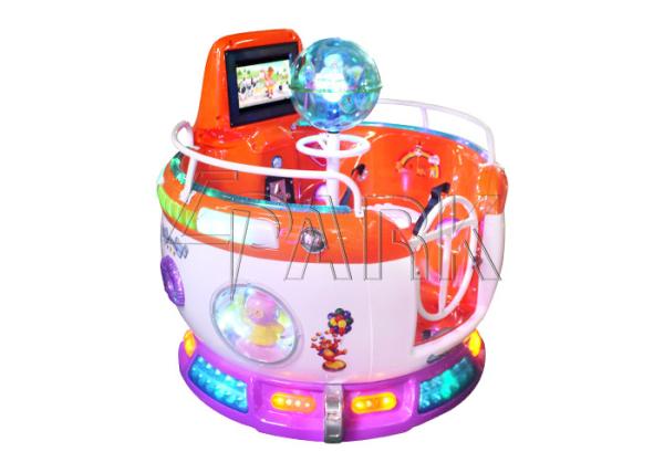 Indoor Amusement Rotating Kiddy Ride Machine Hardware , Plastic , Wood Material