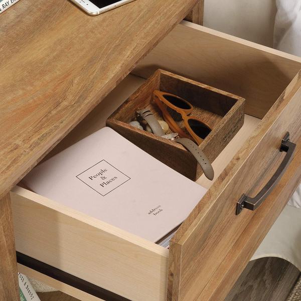 Solid Wood Nightstand with Storage Drawer Custom Size Sofa Side End Table Bedside Table