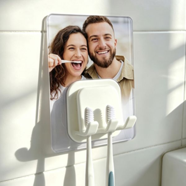 Fashion Printable Sublimation Acrylic Wall Mounted ToothBrush Holder For Home Decoration