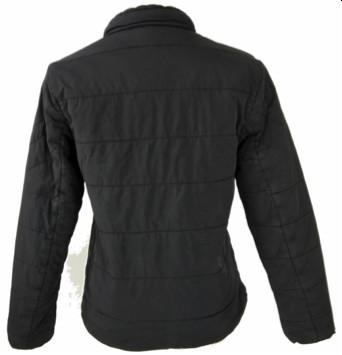 2 Color Womens Warm Padded Winter Coats Black Or Blue With Two Side Pockets