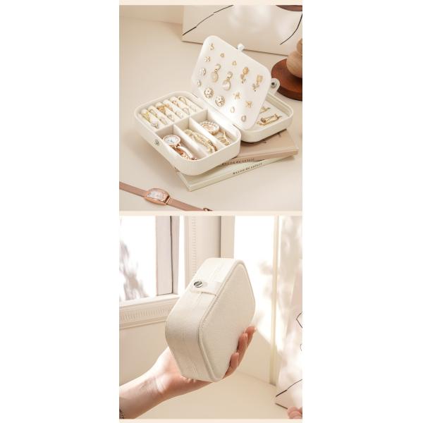 Caixa de joias de viagem de veludo