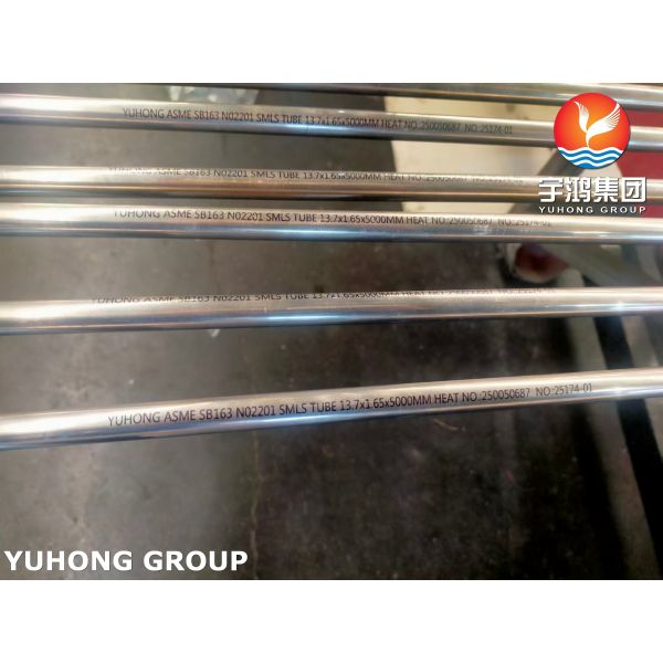 ASME SB163 UNS N02201 Seamless Nickel Alloy Tube For Heat Exchanger And Condenser
