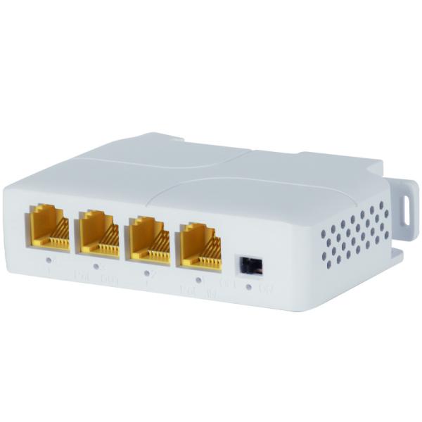 DIN Rail POE Repeater Extender 1In 3Out 100m POE Input:44~57V/30W, POE Output 25W IEEE802.3AF/AT